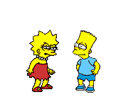 Bart and Lisa Simpson (animated gif)