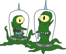 Kodos and Kang drooling (The Simpsons) (GIF)