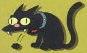 Snowball 2 with hairball (The Simpsons) (JPG)